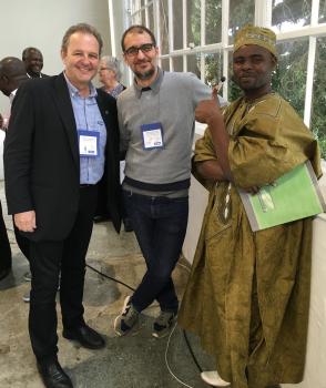 Bruno Van Peteghem (ATC, France), David Azoulay (CIEL, Switzerland) and Kokou Elorm Amegadze (Les Amis de la Terre, Togo)