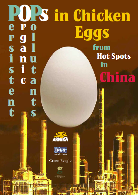 POPs in chicken eggs from hotspots in China