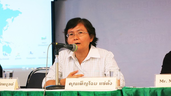 Penchom Saetang, EARTH Director, at press conference (Photo by TCIJ)