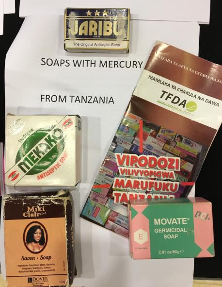 Soaps from Tanzania that contain mercury