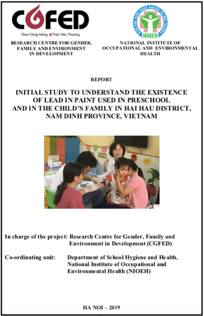CGFED in Vietnam looked at lead in paint in preschools